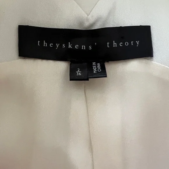 Theory White Vest Waistcoat - Picture 9 of 11